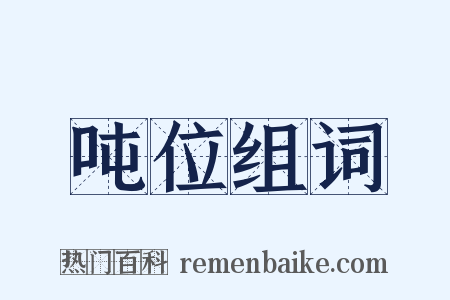 吨位组词是什么意思的图片